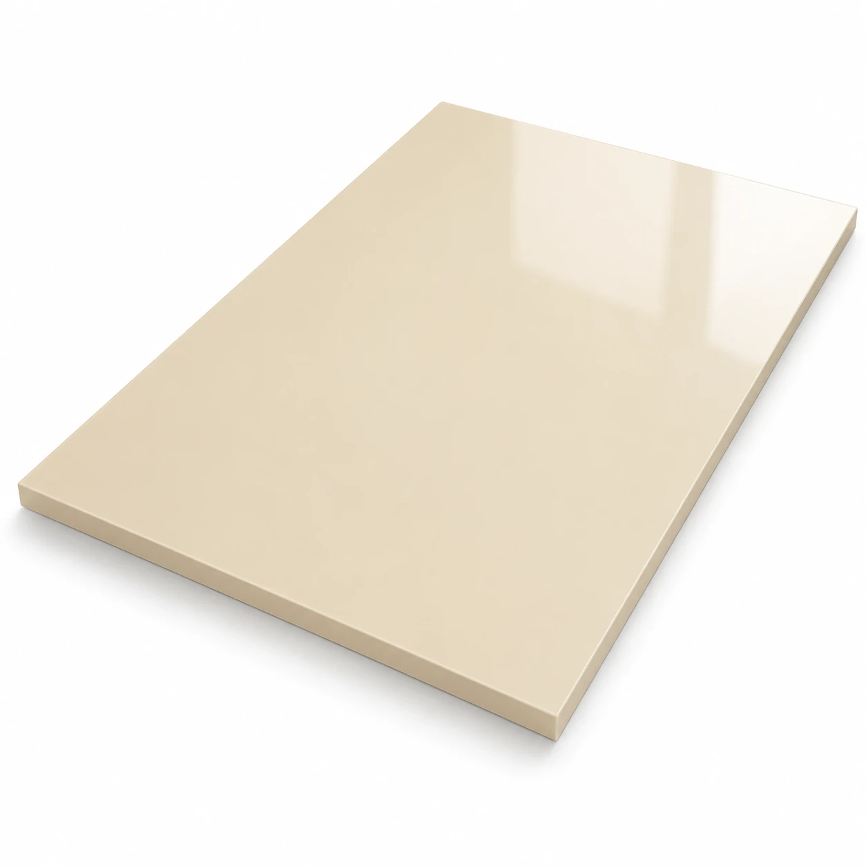 Ferrero 1C 01581 Creamy Beige 8 ft x 4 ft High Gloss Finish 6H Anti Scratch Acrylic Laminate - 1.5 mm | Suitable for Living Room, Kitchen, Office