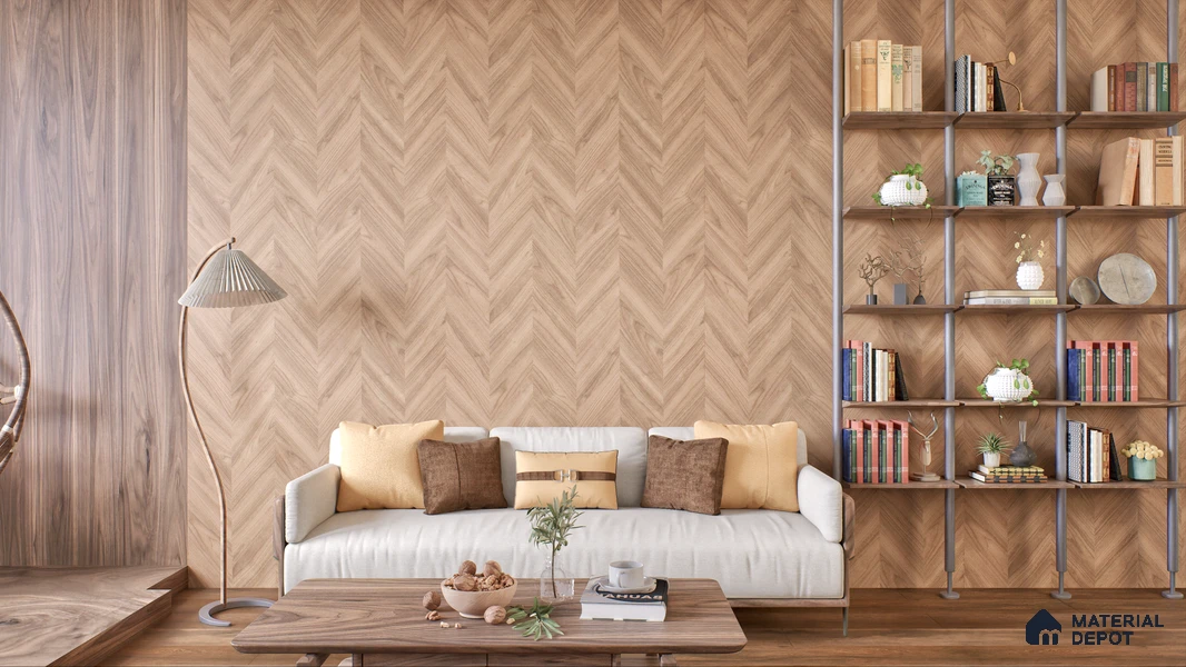PVC Vinyl Floor Azeri Mahogany Crystal Finish Vinyl Luxe VF 00141 | 3 ft x 6 Inch x 1.5 mm | Wear Layer: 0.10 mm | UV Coating | Waterproof | Suitable for Flooring, Living Room, Bedroom